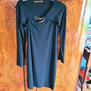 Black dress with crop jacket. Size 8-10